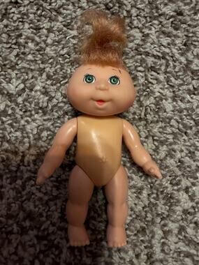 Vintage Cabbage Patch Kids Mini All Plastic Vinyl Doll Blonde Topknot